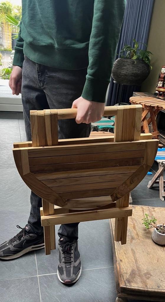 Tuintafel teak bijzettafel boottafel klaptafel strand tafel, Verburgt Vintage, Nieuw, Ophalen of Verzenden, https://verburgtvintage.nl/#contact
