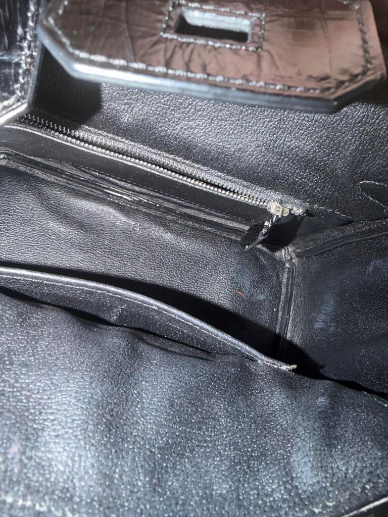 Mini Birkin Tas van Echt Leer - Prima Staat, Ophalen of Verzenden, Gebruikt, Zwart, Handtas