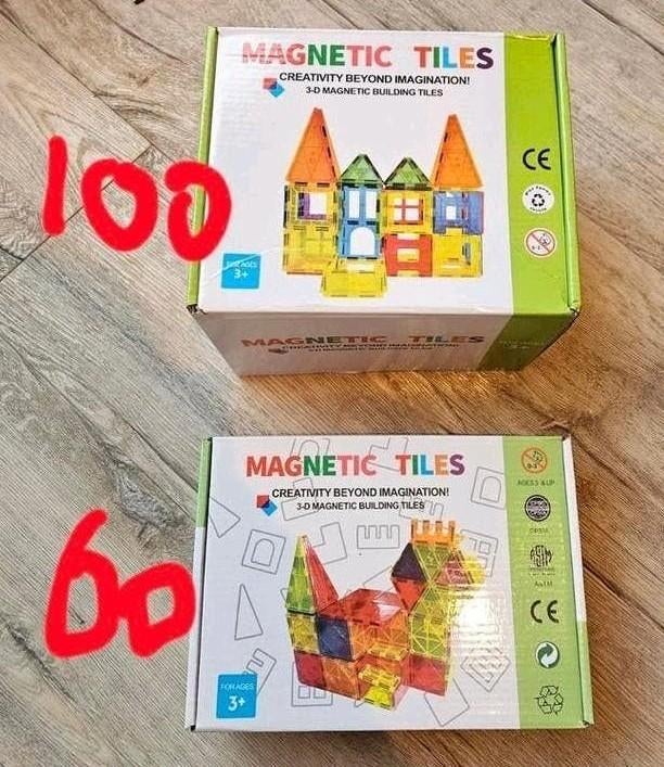 Magnetic Tiles | 160 delig | 2 auto's | Nieuw | 7,5 x 7,5 cm, Stichting Servitium, Info@stichtingservitium.nl, Nieuw, Ophalen of Verzenden