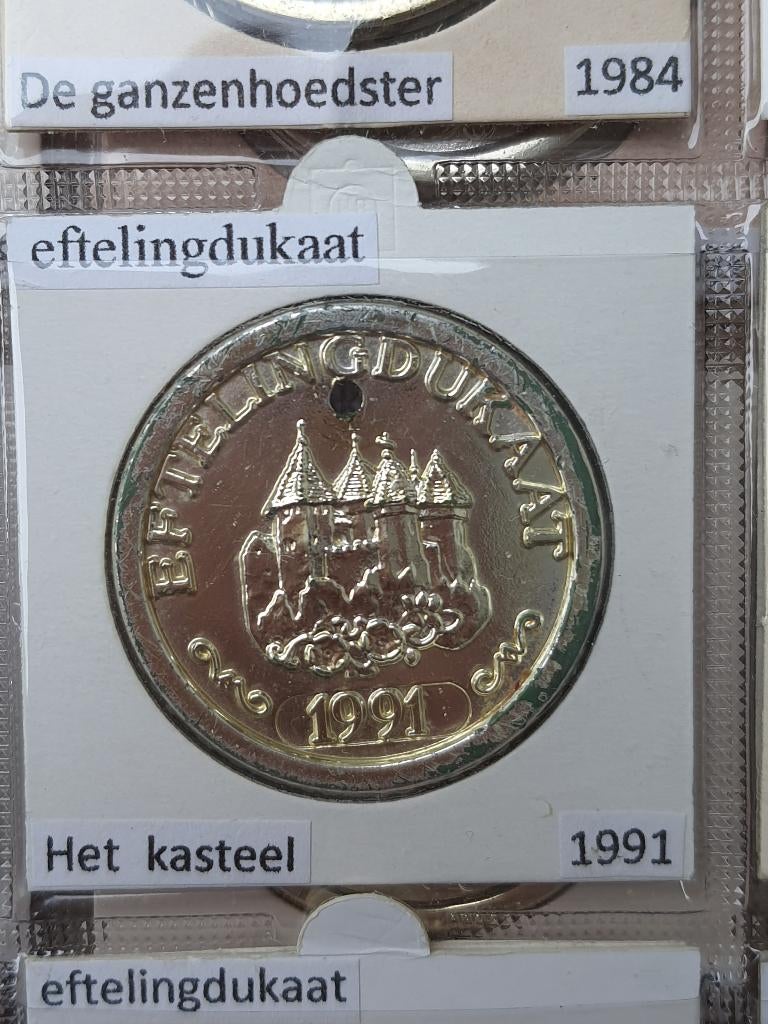 Efteling dukaat 1991, Ophalen of Verzenden, Gebruikt, Overige typen