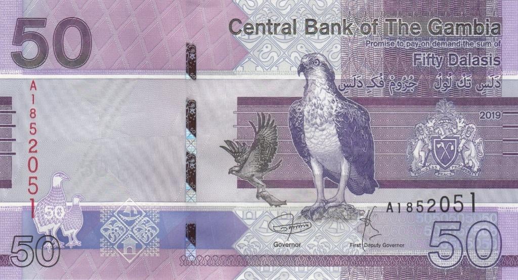 Gambia bankbiljet 50 Dalasis 2023 Birds, Pick 40a UNC, Postzegels en Munten, Bankbiljetten | Afrika, Ophalen of Verzenden, Overige landen