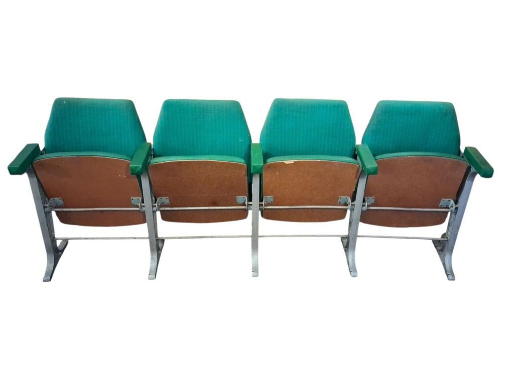 Vintage Bioscoopbank - 4 Zitplaatsen, Ophalen, Gebruikt, Overige kleuren, Vier