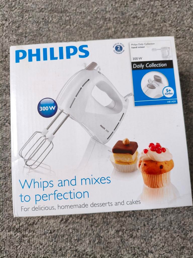 Philips Handmixer 300W - Nieuw in doos!, Witgoed en Apparatuur, Keukenmixers, Nieuw, 3 snelheden of meer, Ophalen of Verzenden