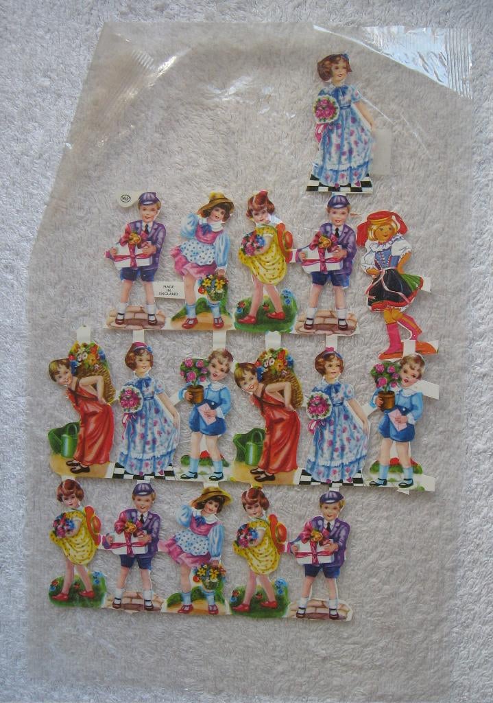 4 (geopende) zakjes nostalgische Poezie plaatjes (Poesie ?), Verzamelen, Verzenden