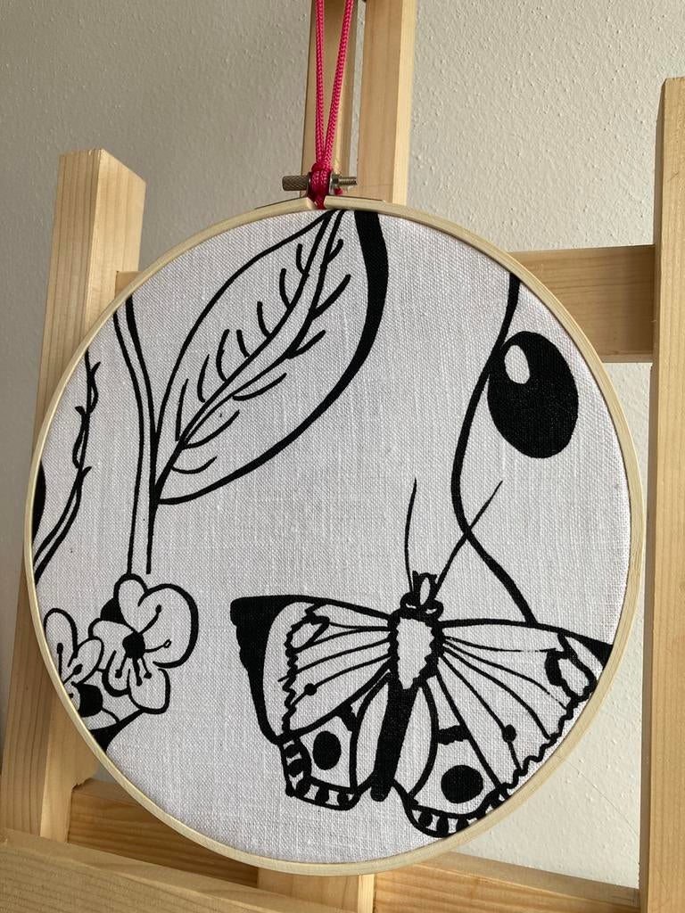 Wanddecoratie zwart-wit zeefdruk illustratie atelier, Minder dan 50 cm, Oorspronkelijke maker, Ophalen of Verzenden, Minder dan 50 cm