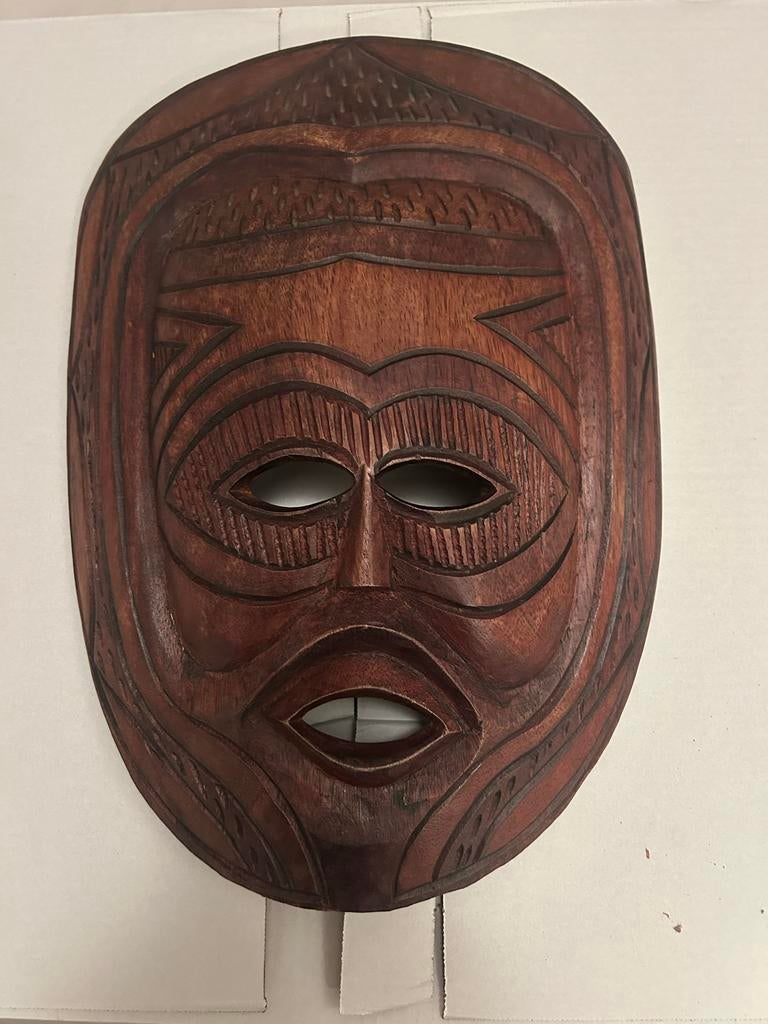 Diverse maskers: Hout, aardewerk, Afrikaans, Mexicaans, Indi, Ophalen of Verzenden