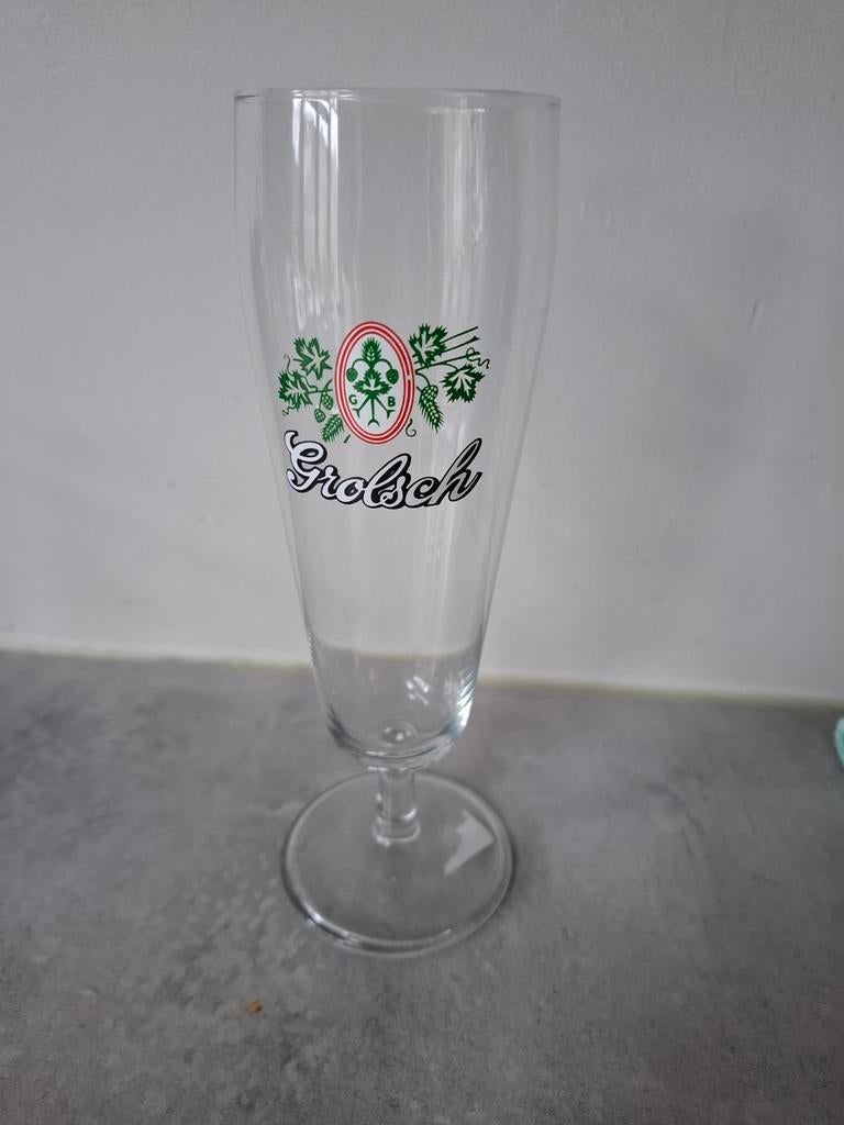 Grolsch bierglas met oud logo, Ophalen of Verzenden, Zo goed als nieuw, Glas of Glazen, Grolsch