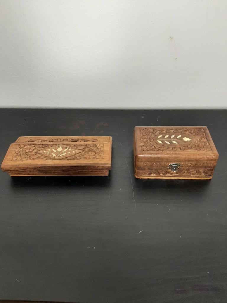 Vintage houten kistjes. India., Antiek en Kunst, Ophalen of Verzenden