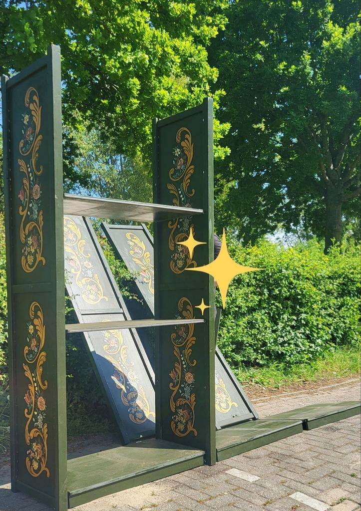 Boho/Handbeschilderd/Oude/Winkelkast/Kast, Ophalen of Verzenden