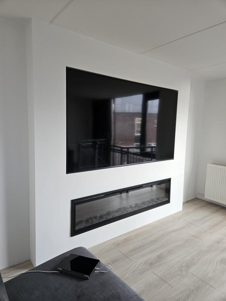 Cinewall op maat inclusief sfeerhaard ACTIE!!, Ophalen of Verzenden