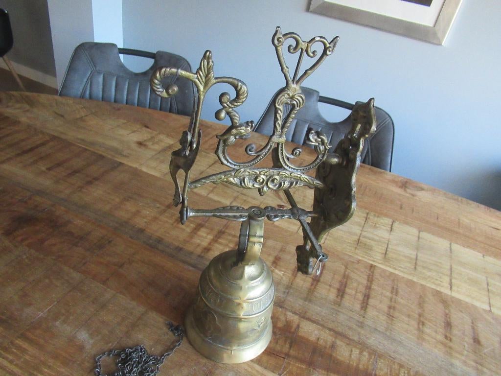 Koper Messing brons? Bel klok Scheepsbel muurbel trekbel, Ophalen of Verzenden