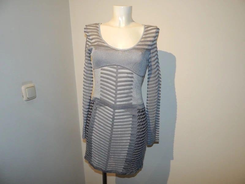 Missoni eerstelijns jurk zilver kleurig lovertjes voile dele, Verzenden, Zo goed als nieuw, Missoni, Maat 36 (S)