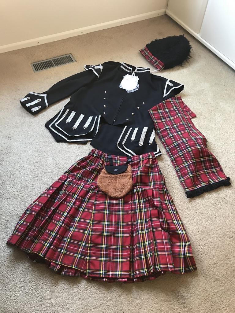 Schotse kleding carnaval, Carnaval, Maat 56/58 (XL), Ophalen of Verzenden, Zo goed als nieuw