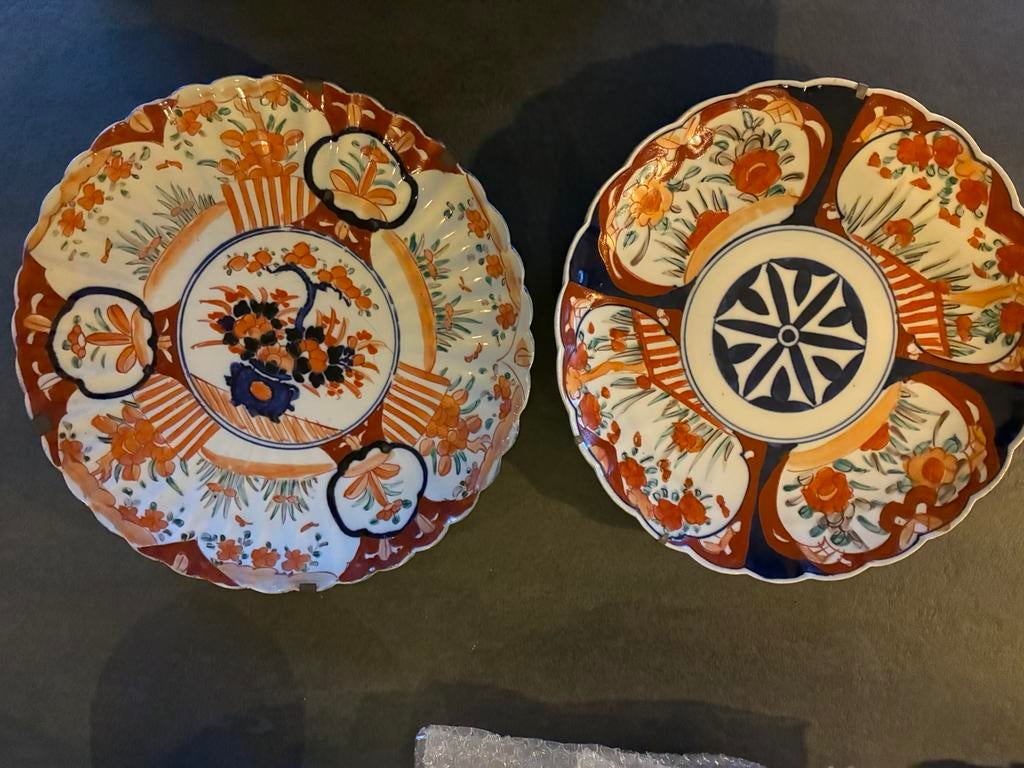 2 Imari wandborden porcelijn, Antiek en Kunst, Ophalen