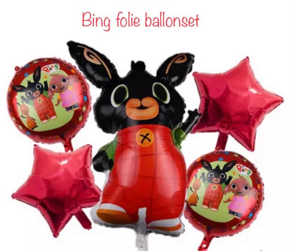 Bing het konijn ballonset thema feest Bing en vriendjes, Hobby en Vrije tijd, Feestartikelen, Ophalen of Verzenden, Nieuw, Versiering