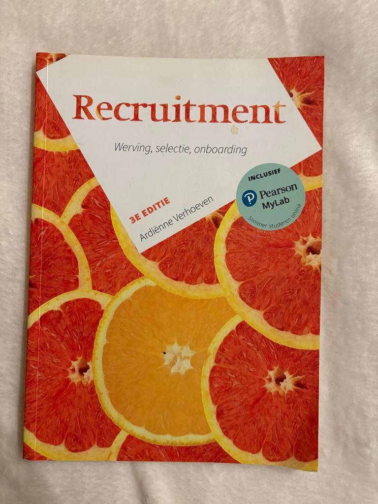 Recruitment, 3e editie - Ardiënne Verhoeven, Boeken, Ophalen of Verzenden, Gelezen, Personeel en Organisatie