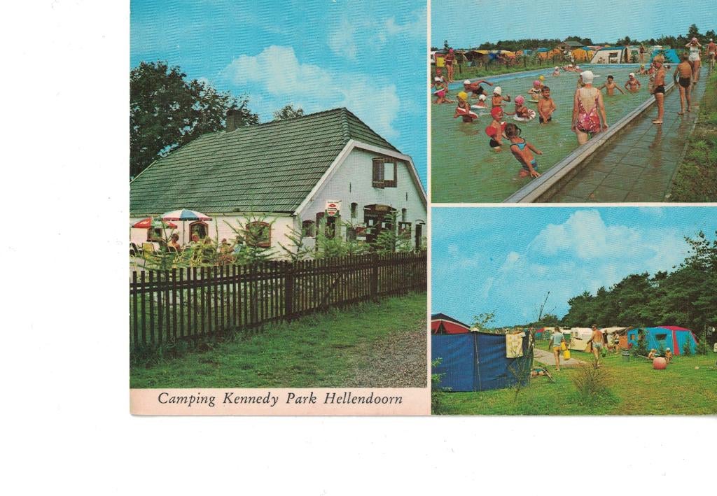 Hellendoorn, camping Kennedypark/zwembad 1971, Ophalen of Verzenden, 1960 tot 1980, Gelopen, Overijssel