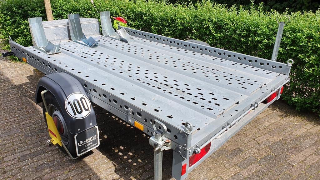 Motortrailer huren? MotorMee! 750 en 1.000 kg B-trailers!, Diensten en Vakmensen, Verhuur | Auto en Motor, Aanhangwagen