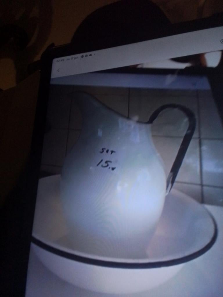 Emaille Lampetstel - Vintage Charme, Antiek en Kunst, Ophalen of Verzenden