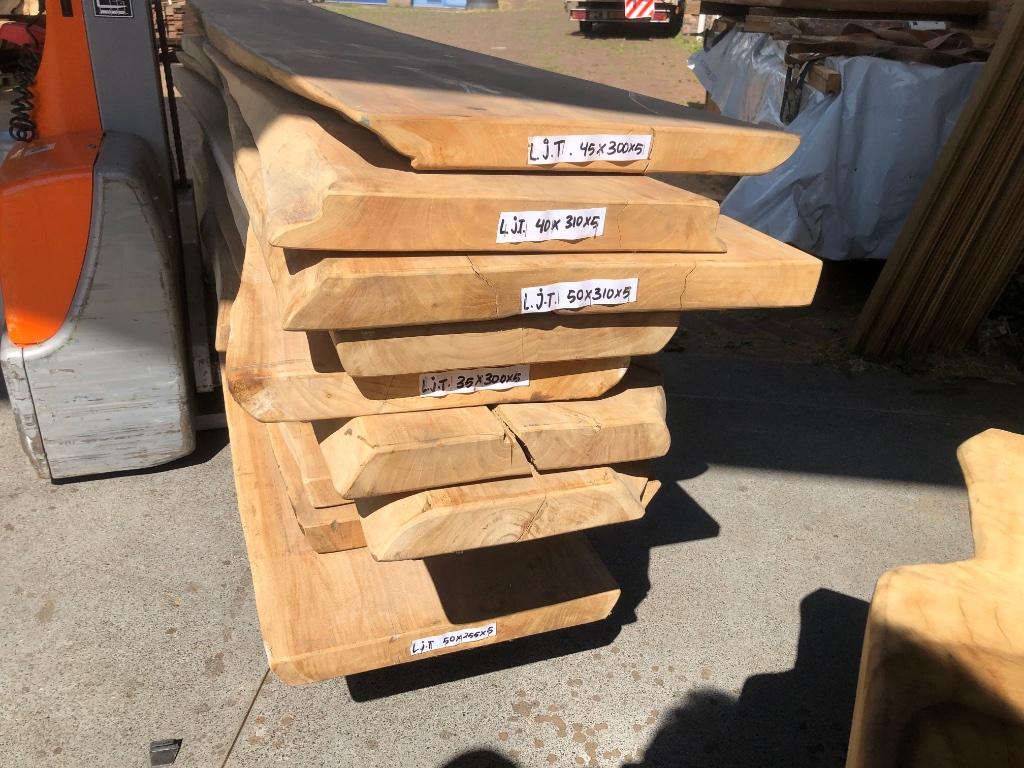 Java teak schaaldelen wandplanken barbladen meubelmaker, Ophalen, Planken, Nieuw, Hardhout