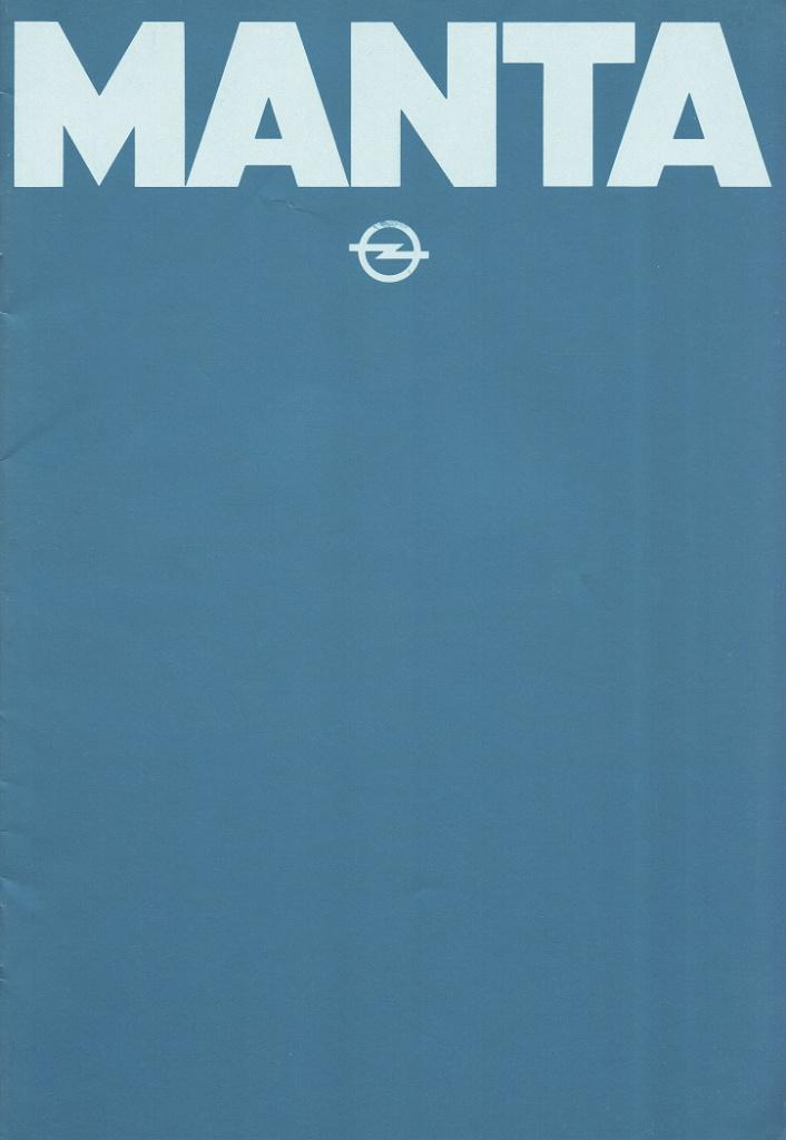Folder Opel Manta (Belgische uitgave - ca.1981), Verzenden, Gelezen, Opel