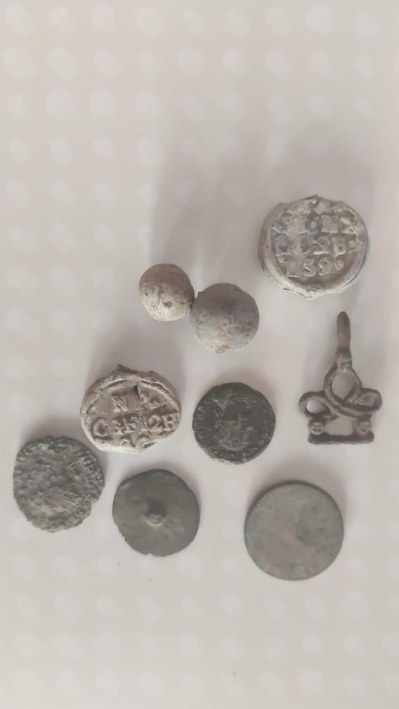 Oude voorwerpen en muntjes (circa 1800), Ophalen of Verzenden