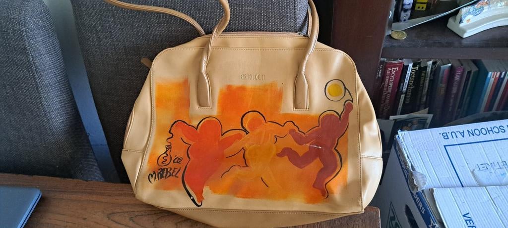 Tas met orginele illustratie Marianne Rebel, Ophalen of Verzenden, Wit