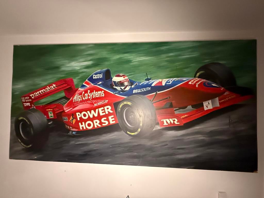 Schilderij Jos Verstappen Arrows FA17, Ophalen of Verzenden
