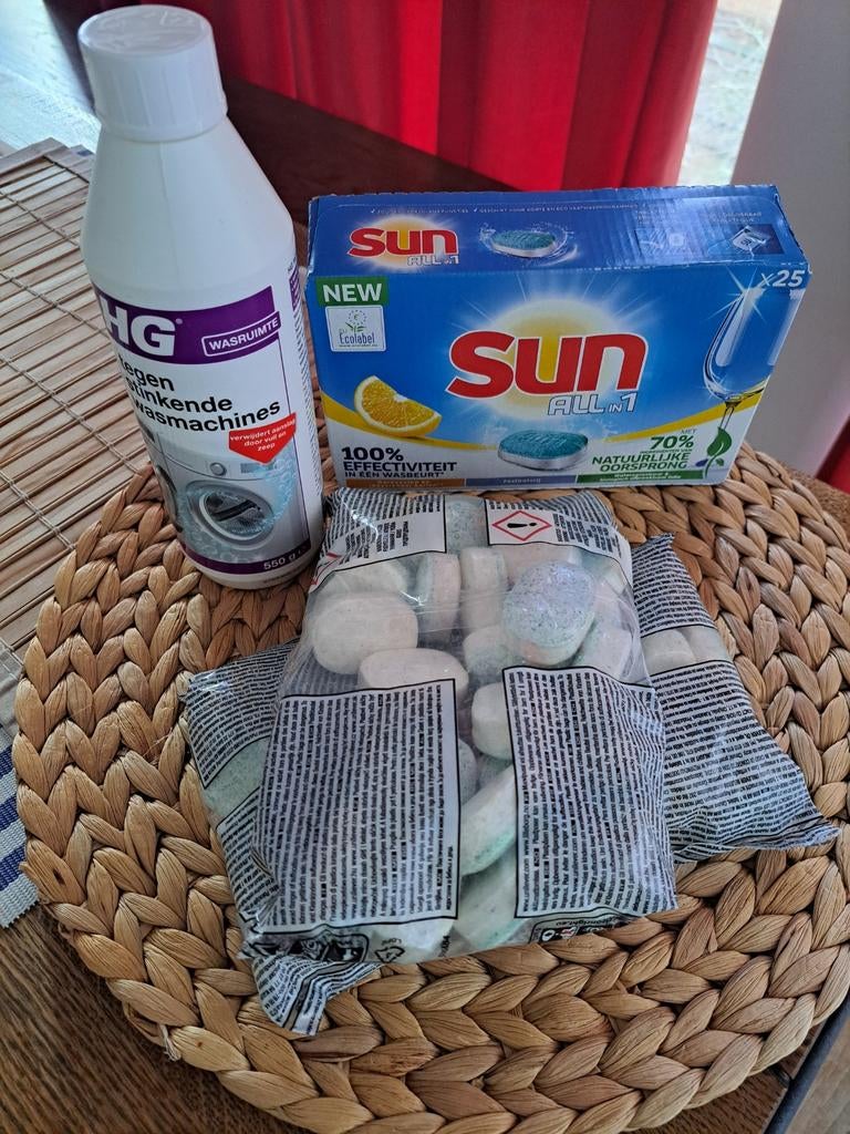 Dishwasher tablets <3 packages>+ Washmachine cleaner, Ophalen of Verzenden, Nieuw