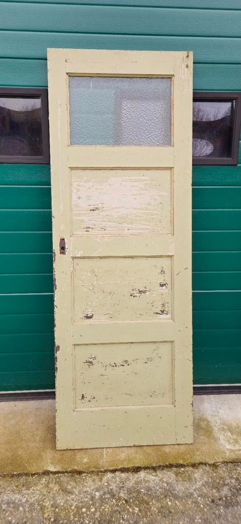 Paneeldeur 4 vaks, Ophalen, Gebruikt, Minder dan 80 cm, Binnendeur