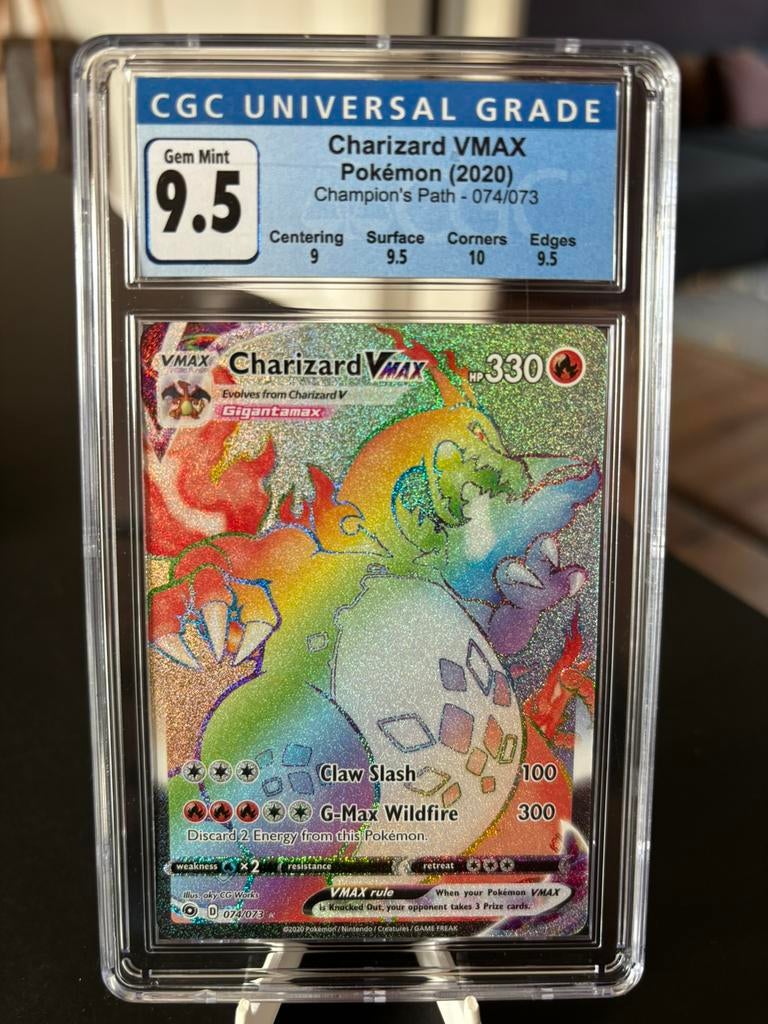 Charizard VMAX 074 Champions Path CGC 9.5, Ophalen of Verzenden, Zo goed als nieuw