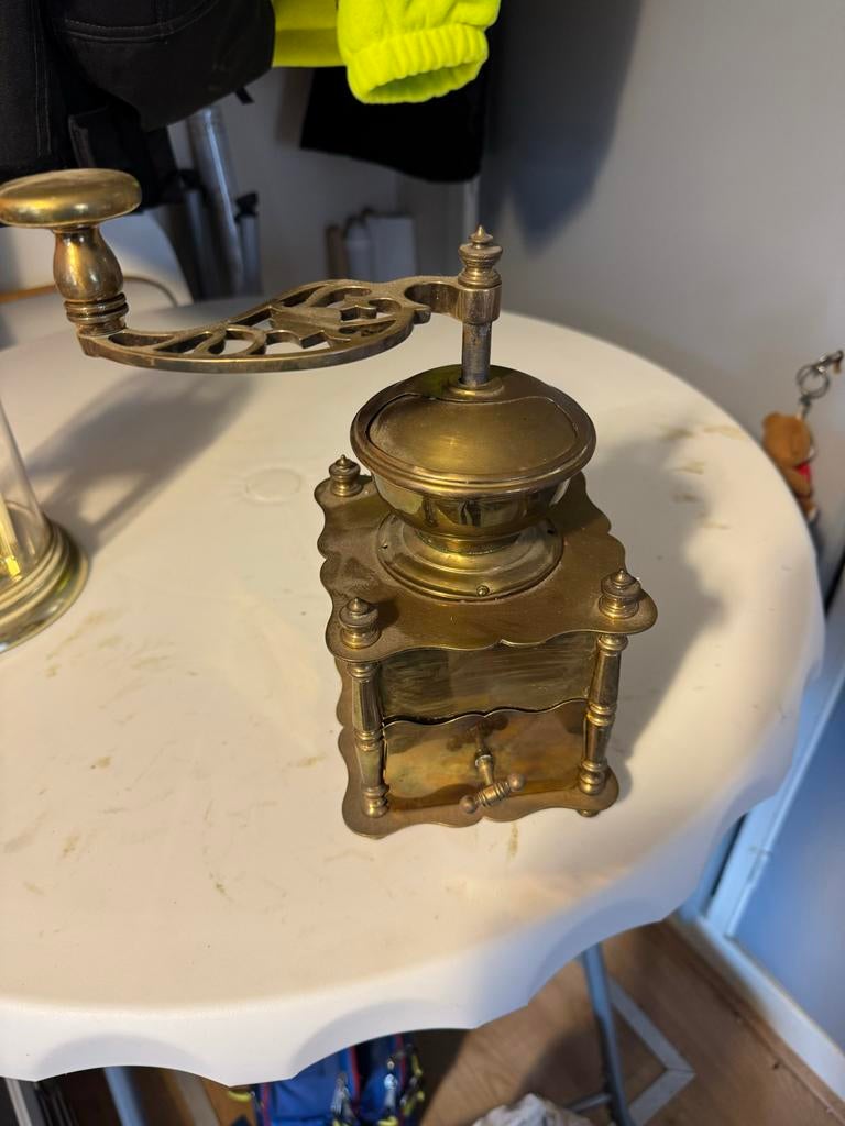 Antieke Koperen Koffiemolen, Antiek en Kunst, Antiek | Koper en Brons, Ophalen of Verzenden, Koper