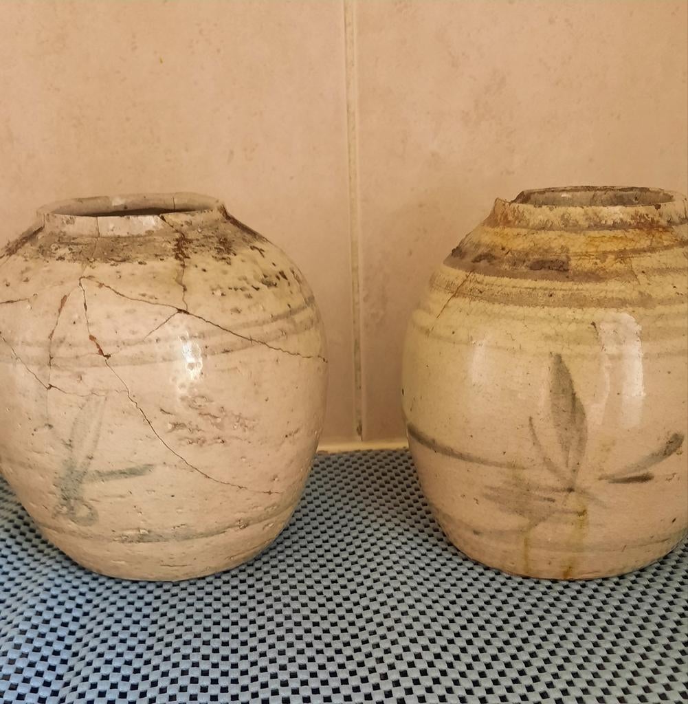 Twee gemberpotjes, Antiek en Kunst, Ophalen