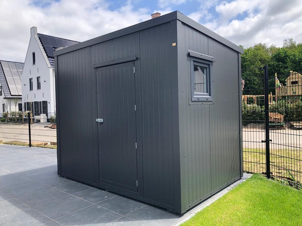 Geïsoleerde en onderhoudsvrije schuur,tuinhuis,kantoor., Ophalen of Verzenden, Nieuw, Kunststof, Schuur