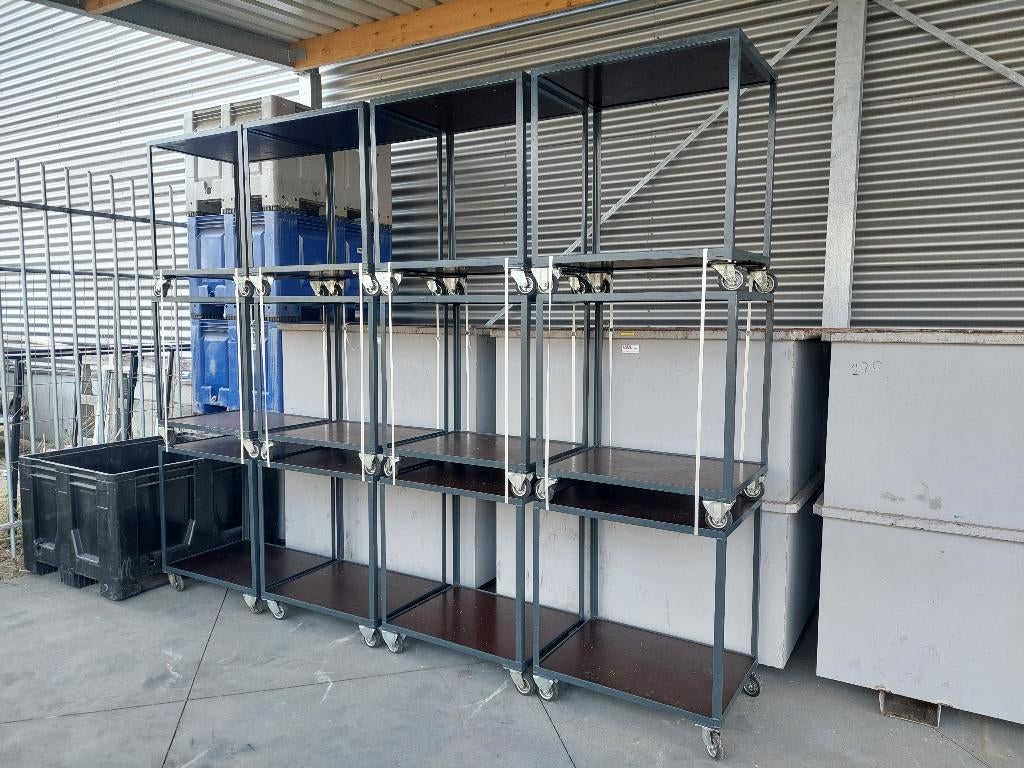 Werkplaatskar, magazijnkar, tafelwagen, transportwagen, Doe-het-zelf en Verbouw, Transportwagens, Minder dan 60 liter, Ophalen