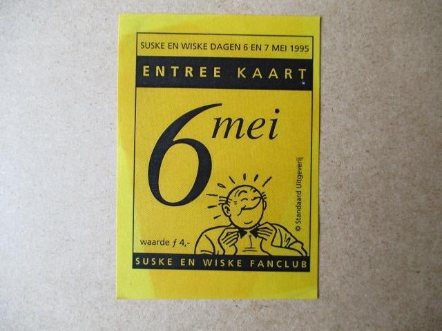 adv10370 suske en wiske entree kaart, Verzamelen, Stripfiguren, Ophalen, Suske en Wiske, Gebruikt, Overige typen