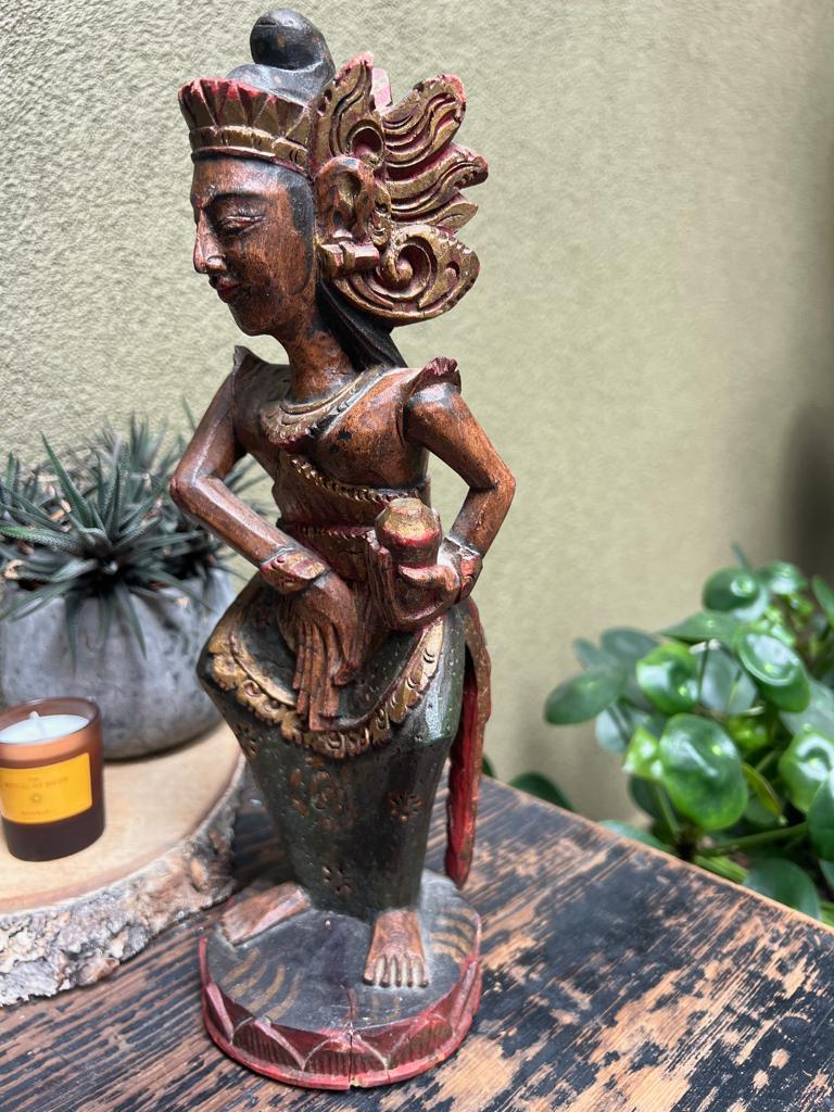 Balinees beeld uit Indonesie houtsnijwerk handwerk Bali, Ophalen of Verzenden