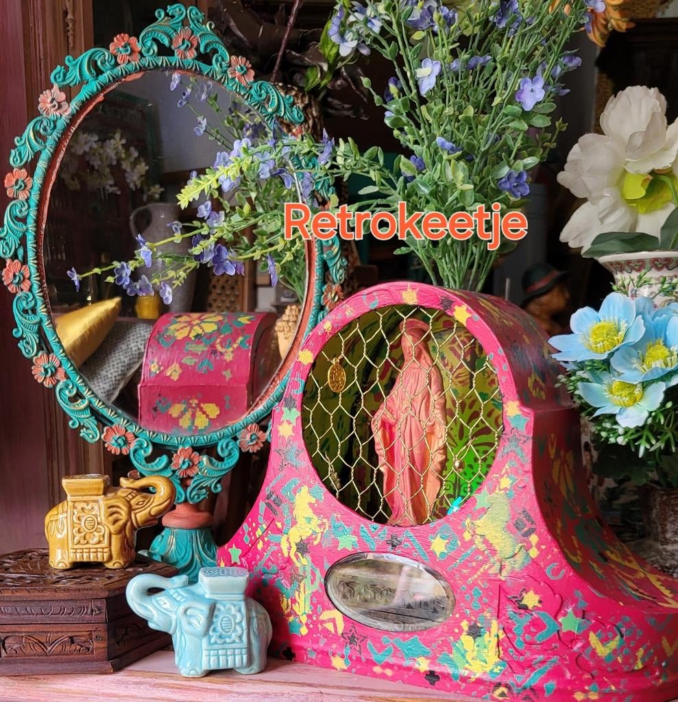 Mexicaans/Gedenkkastje/Altaarkastje/Kastje/Nicho, Ophalen of Verzenden