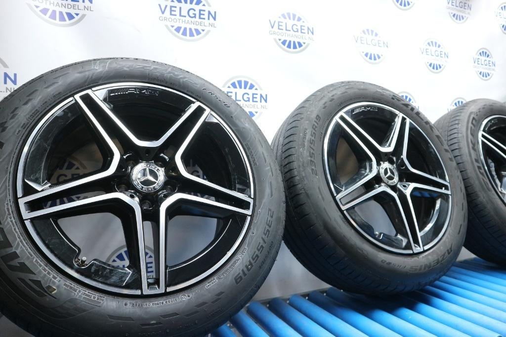 Mercedes GLC AMG velgen 19 inch origineel + zomerbanden, 19 inch, Gebruikt, Banden en Velgen, Ophalen of Verzenden