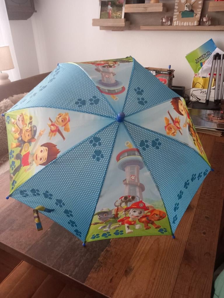 Paraplu, Sieraden, Tassen en Uiterlijk, Paraplu's, Ophalen, Zo goed als nieuw, Blauw