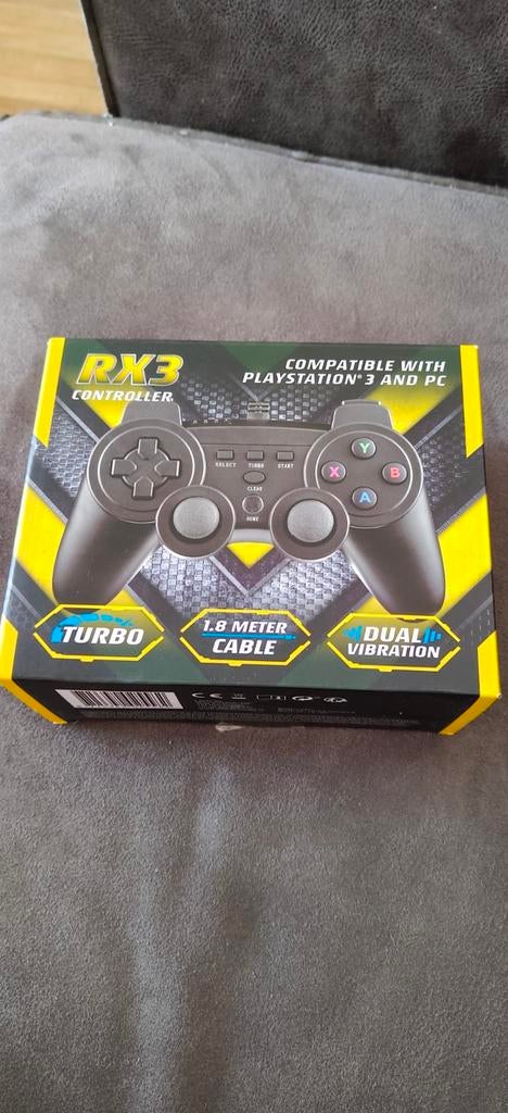 RX3 Controller - Bekabeld, Dual Vibration, Turbo, Ophalen of Verzenden, Zo goed als nieuw, Controller, PlayStation 3