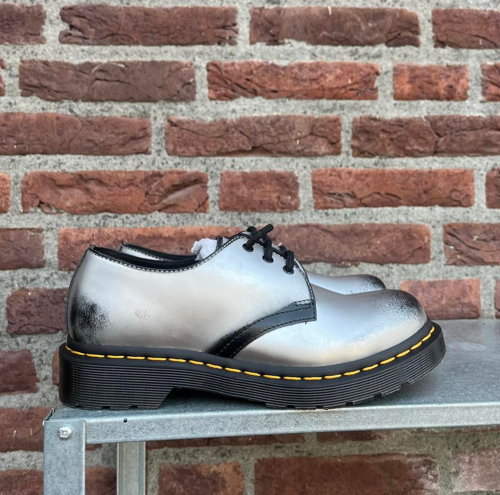 Dr. Martens 1461 Chrome zilver & zwart maat 37, Dr. Martens, Overige kleuren, -, -