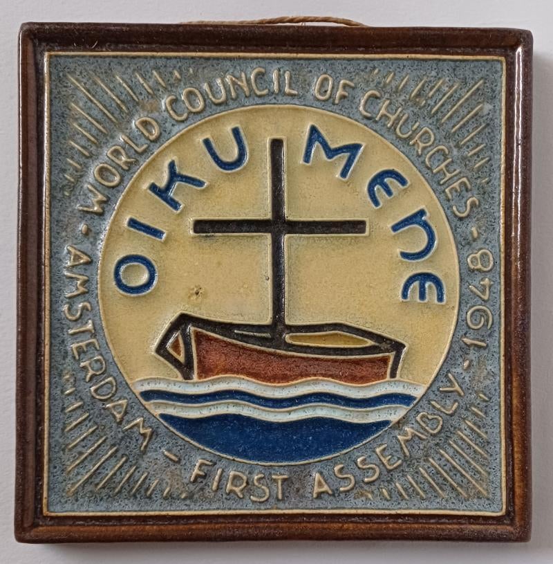 Cloisonne tegel van de porceleyne fles oiku mene, Antiek en Kunst, Ophalen of Verzenden