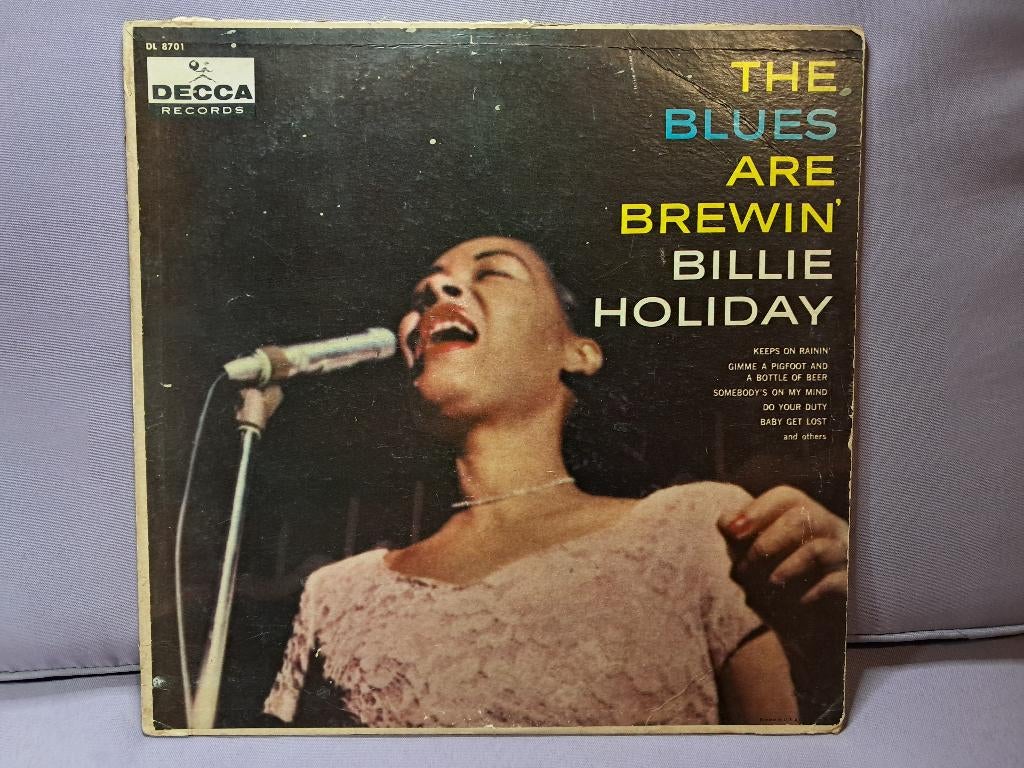 lp. jazz blues. billie holiday. the blues are brewin'., Ophalen of Verzenden, Voor 1960, Gebruikt, 12 inch