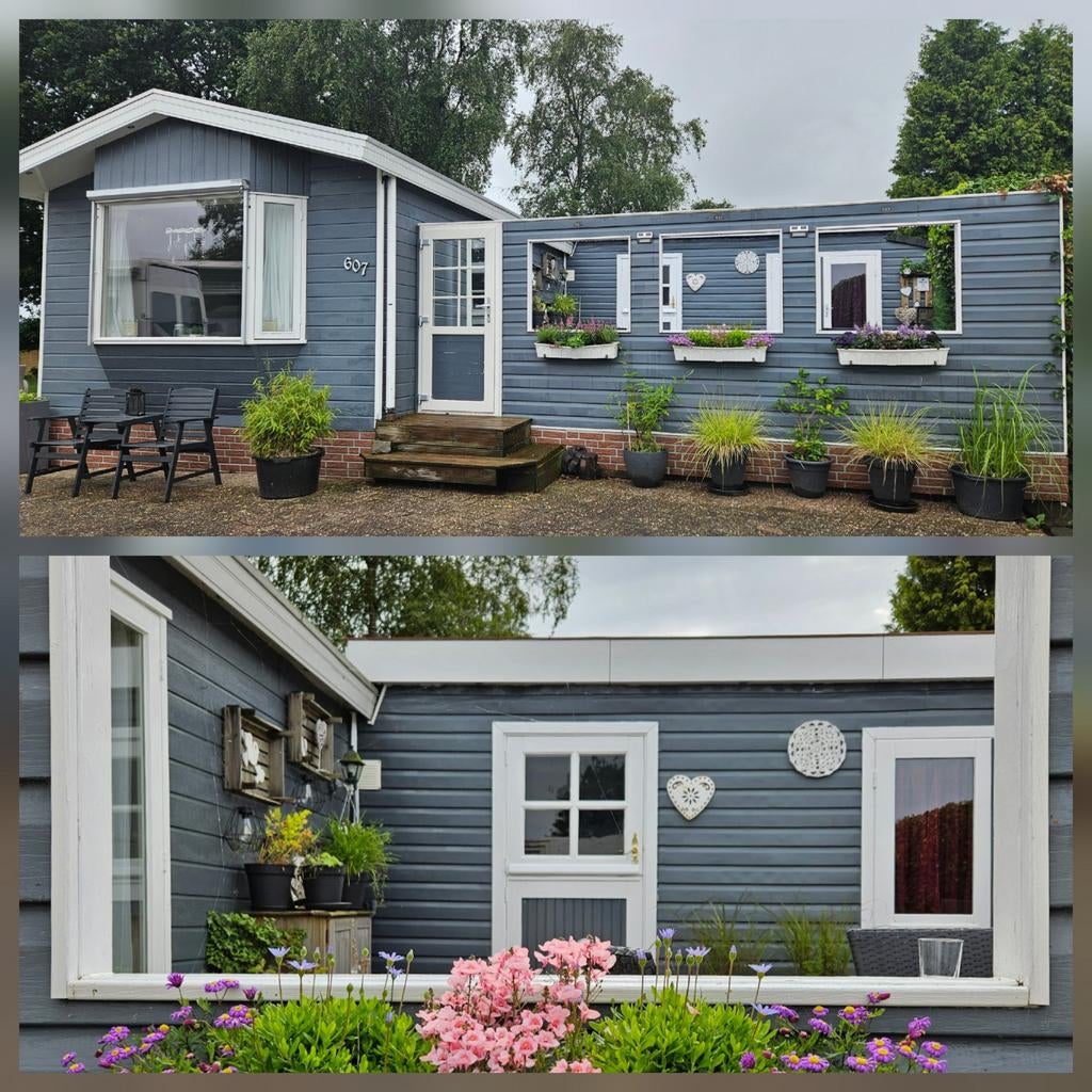 Liefdevol ingericht chalet aan het Bergumermeer, Internet, Recreatiepark, Chalet, Bungalow of Caravan, Aan meer of rivier