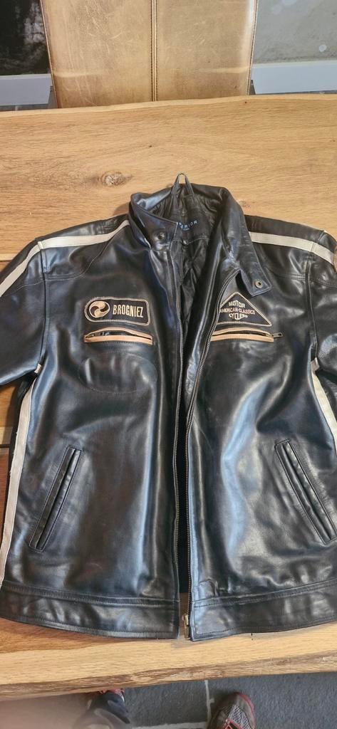 Lederen ( motor ) jas., Ophalen of Verzenden, Tweedehands, Jas | leer
