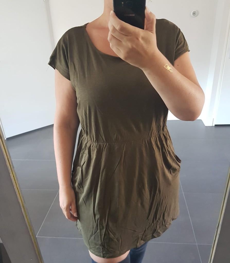 Lang Shirt Groen M, Kleding | Dames, T-shirts, Maat 38/40 (M), H&M, Verzenden, Nieuw