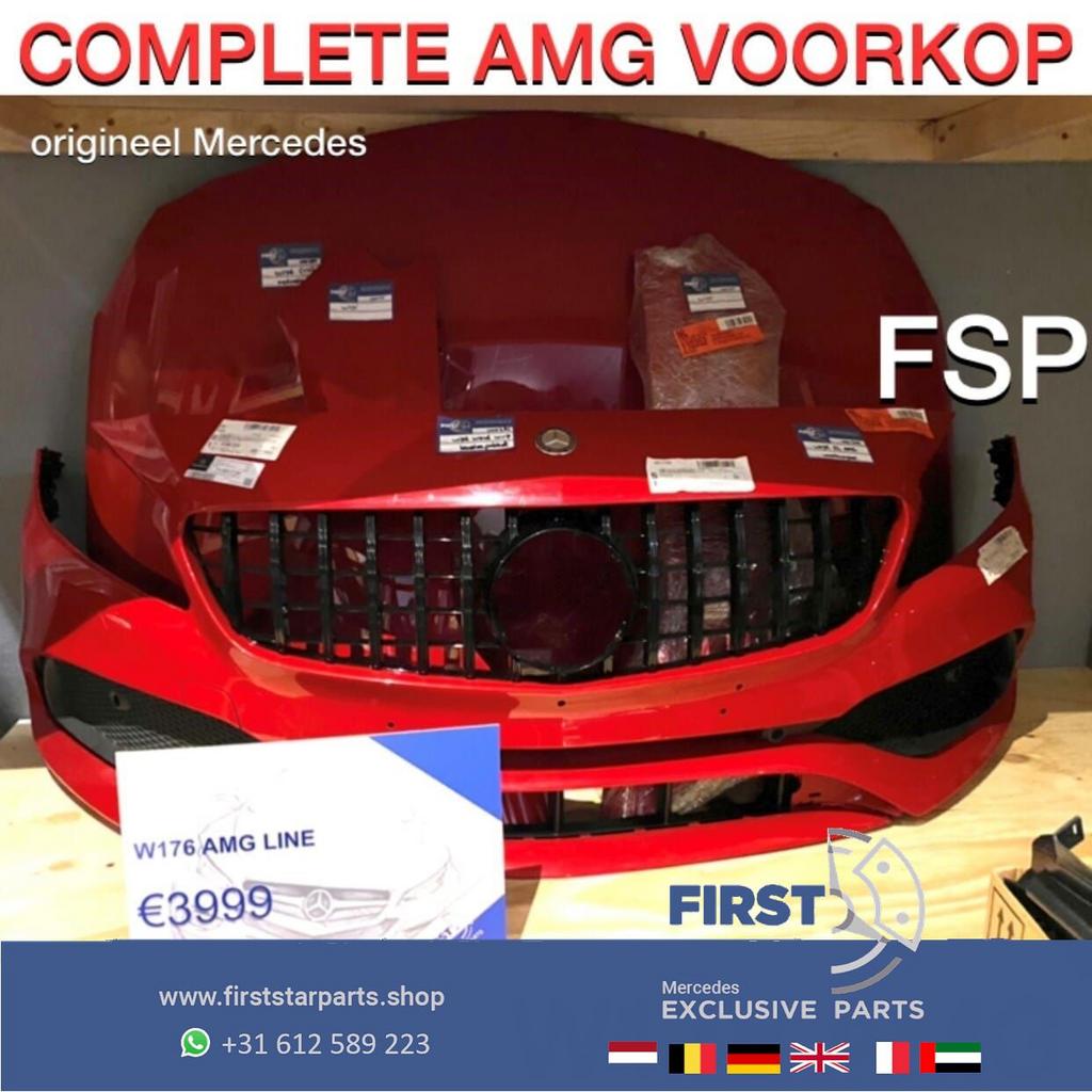 W176 FACELIFT AMG VOORKOP ROOD Mercedes A Klasse 2015-2018 F, Gebruikt, -, Voor, Ophalen of Verzenden