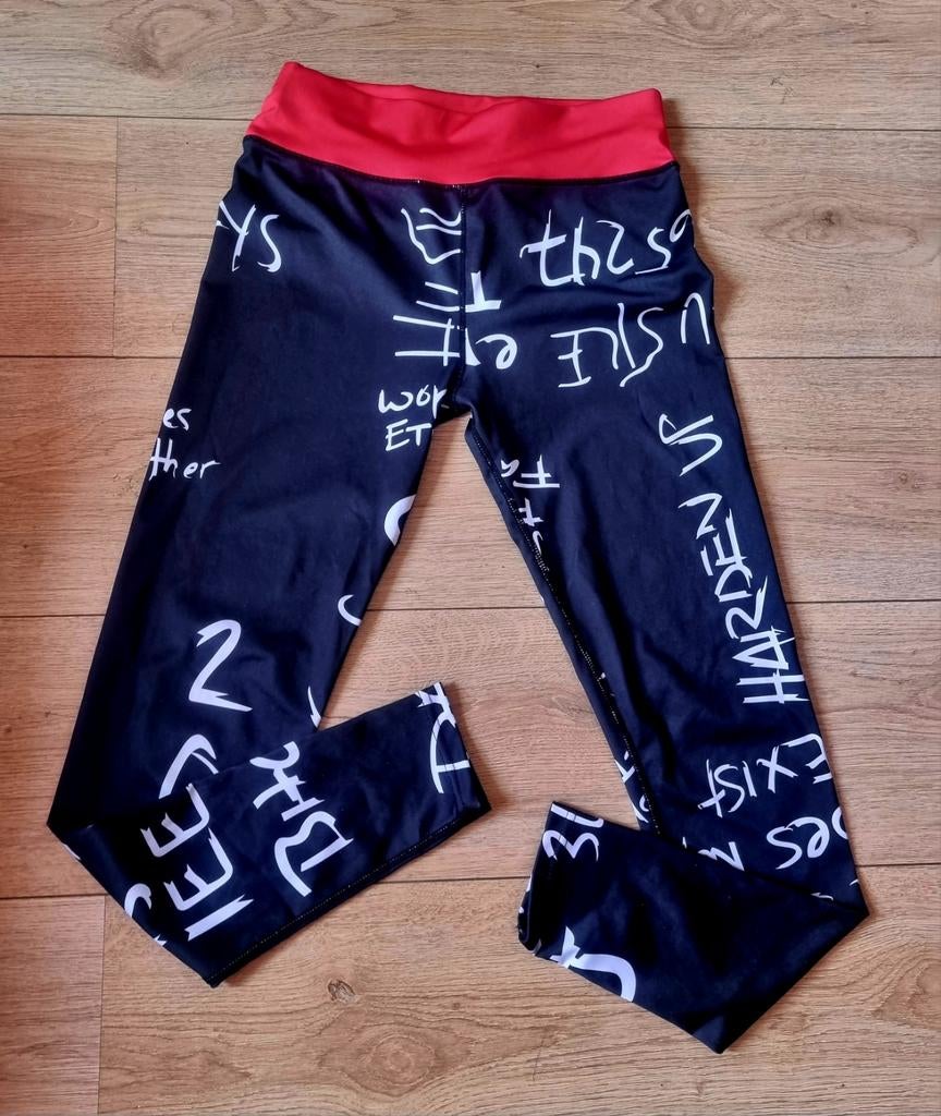 Legging met print maat S, Legging, Maat 36/38 (S), Zwart, Ophalen of Verzenden