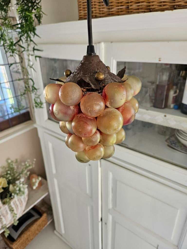 Antieke Italiaanse 'druiventros' hanglamp, Antiek en Kunst, Antiek | Lampen, Ophalen